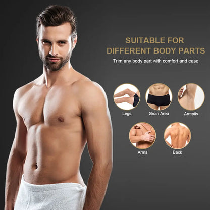 OLOV Anti-Nick Body & Ball Trimmer - Safe Ceramic Blade Groomer for Men, Electric Razor