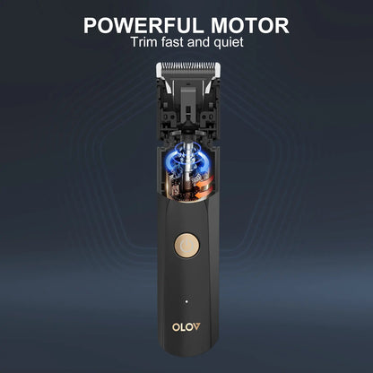 OLOV Anti-Nick Body & Ball Trimmer - Safe Ceramic Blade Groomer for Men, Electric Razor