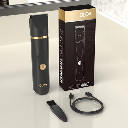 OLOV Anti-Nick Body & Ball Trimmer - Safe Ceramic Blade Groomer for Men, Electric Razor