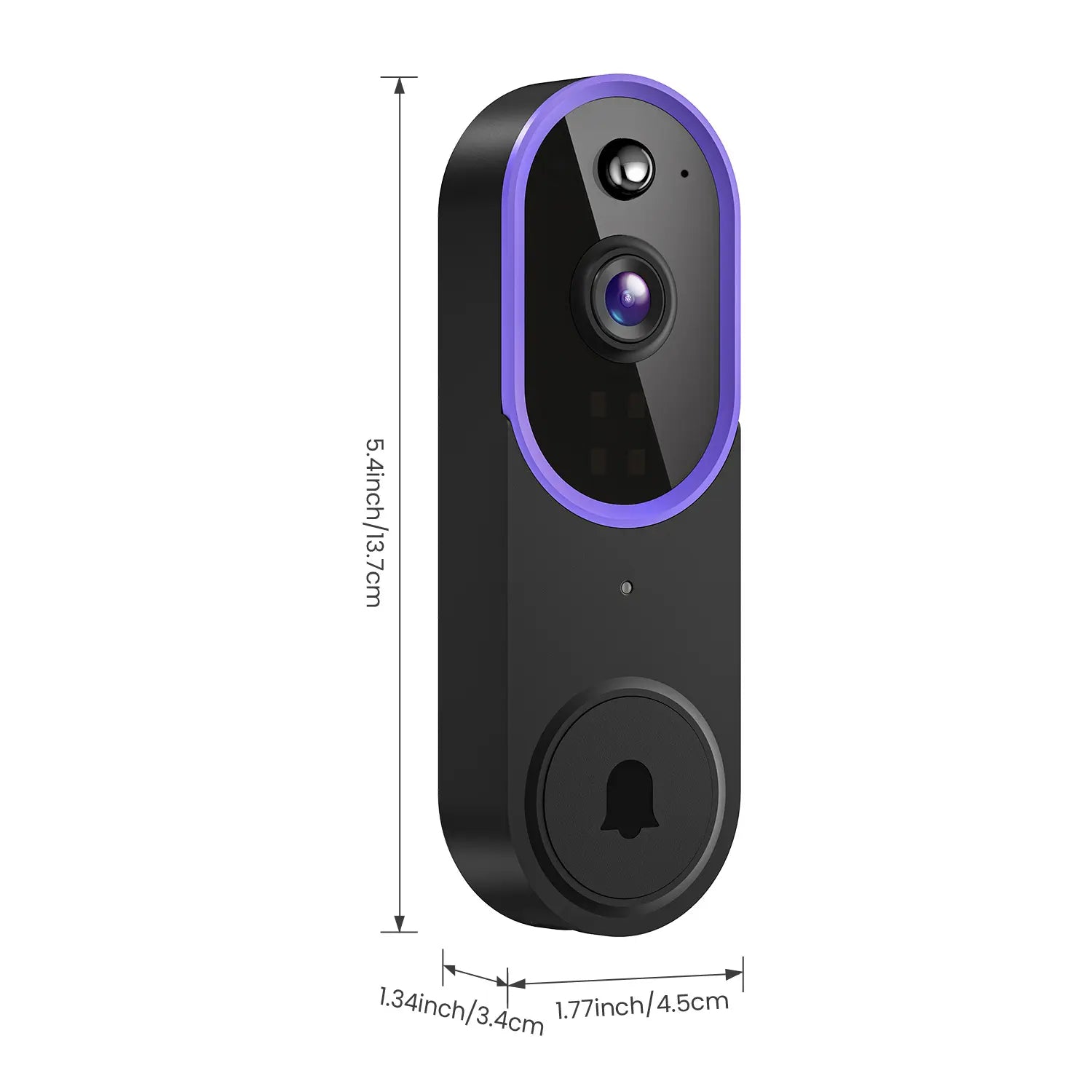 Wireless Smart Video Doorbell Camera - 1080P HD, AI Human Detection, Night Vision, Instant Alerts, Two-Way Audio, 2.4G WiFi, Easy Installation, Rechargeable Battery, Cloud Storage