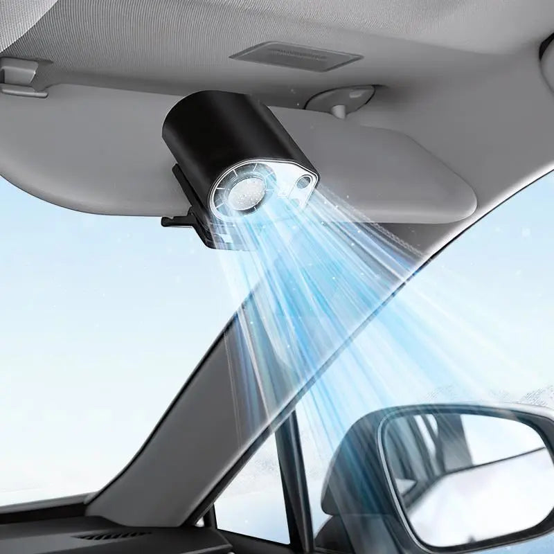 【Summer Survivals】Joytutus Semiconductor Cooling Clip-On Fan - Portable Clip Fan, Car Accessories, 360° Rotatable, 100-Speed Adjustable, USB Rechargeable, 16℃ Wide Clamp, 3000Mah 20Hr Battery, LED Display, Cool Tech Gadget, Cars Accessories